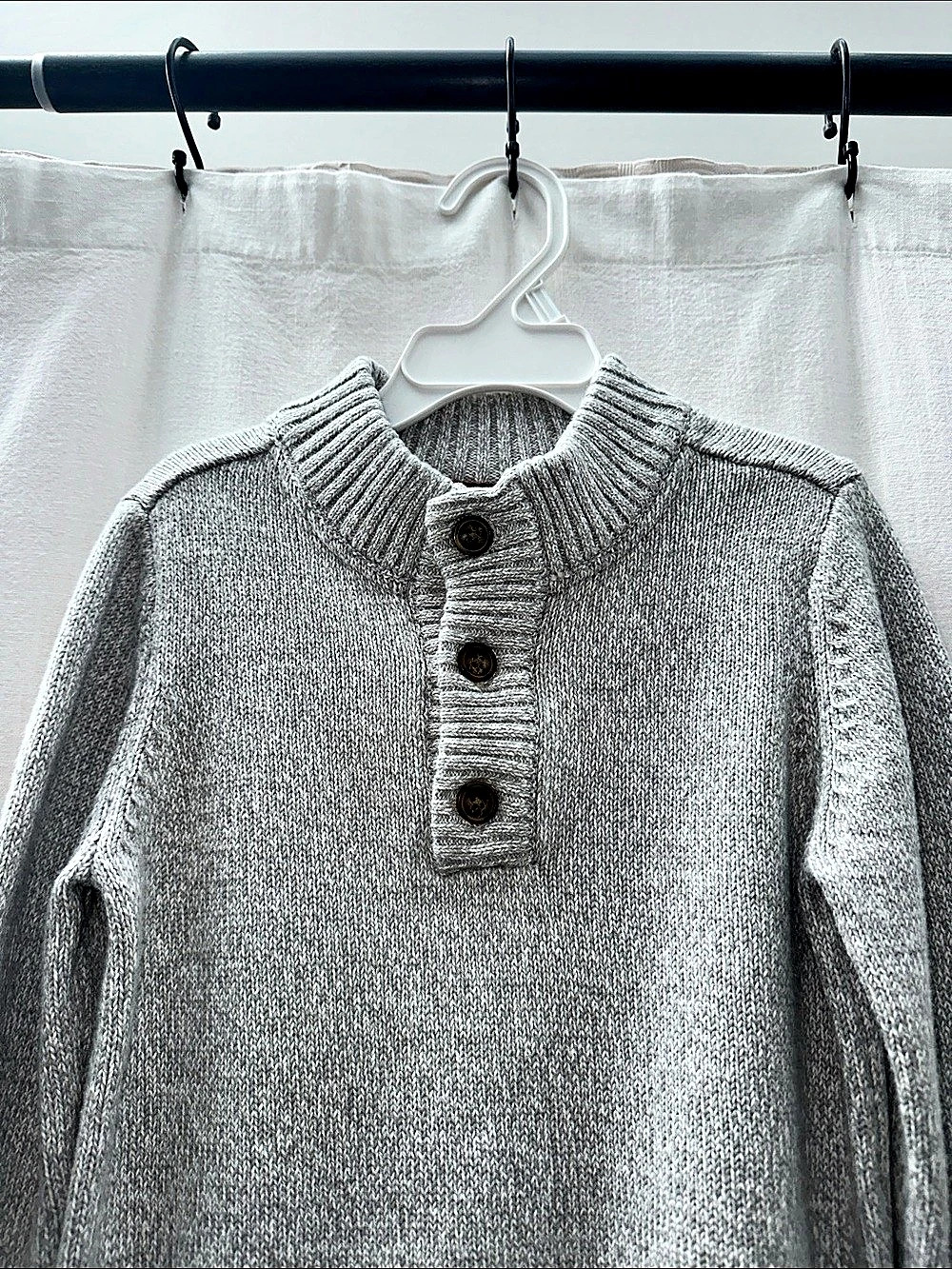 Carter's Mockneck Button-Front Sweater Boys 5T Gray Sweater NWT
